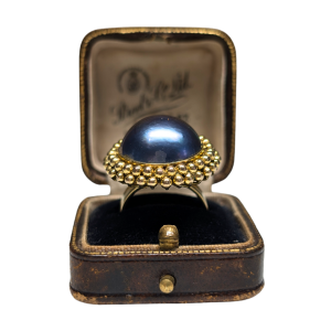18ct Gold Tahitian Pearl Ring – Size L