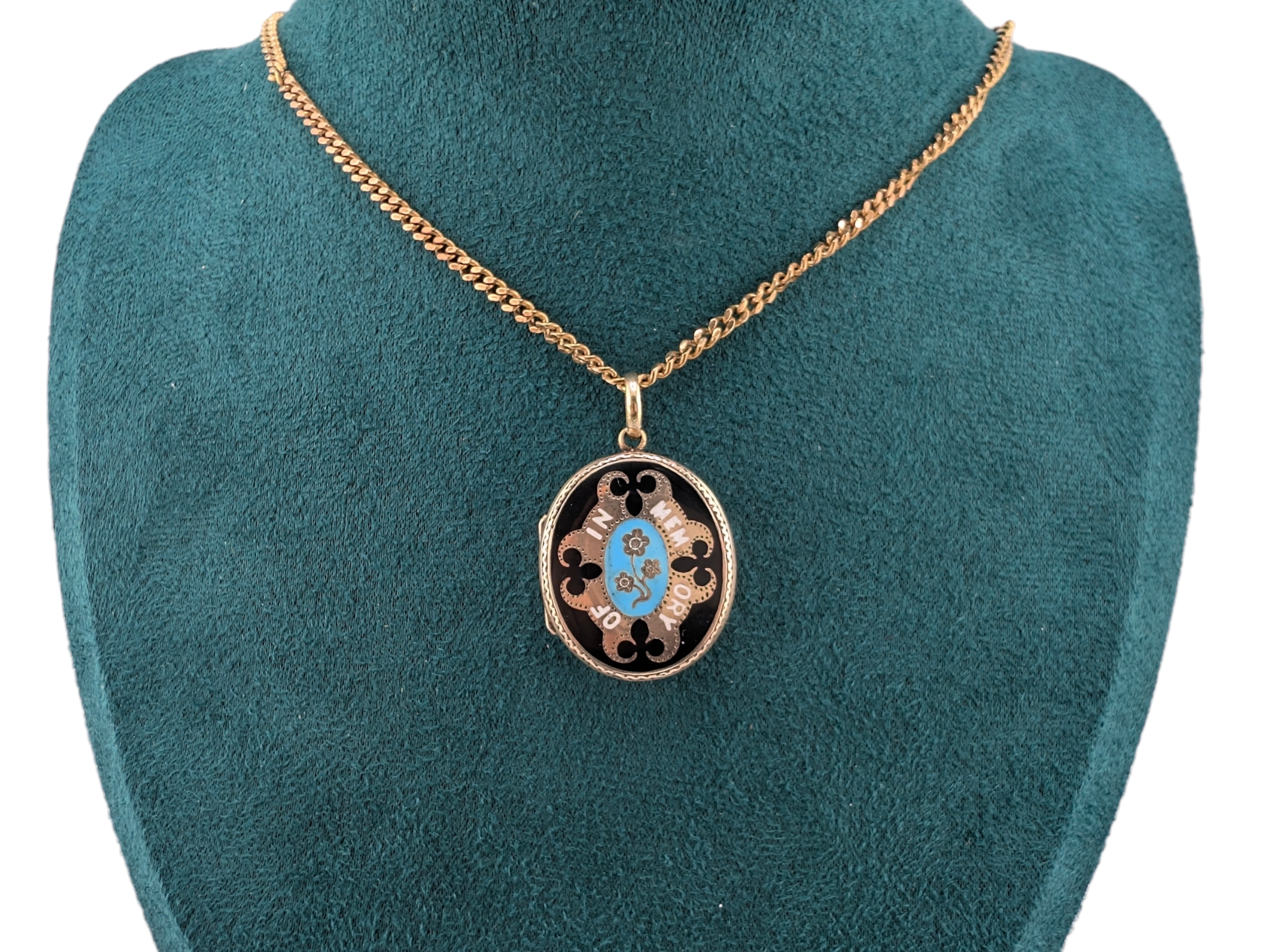 Victorian 9ct Gold B&F Enamel “In Memory Of” Mourning Locket Pendant - Image 5