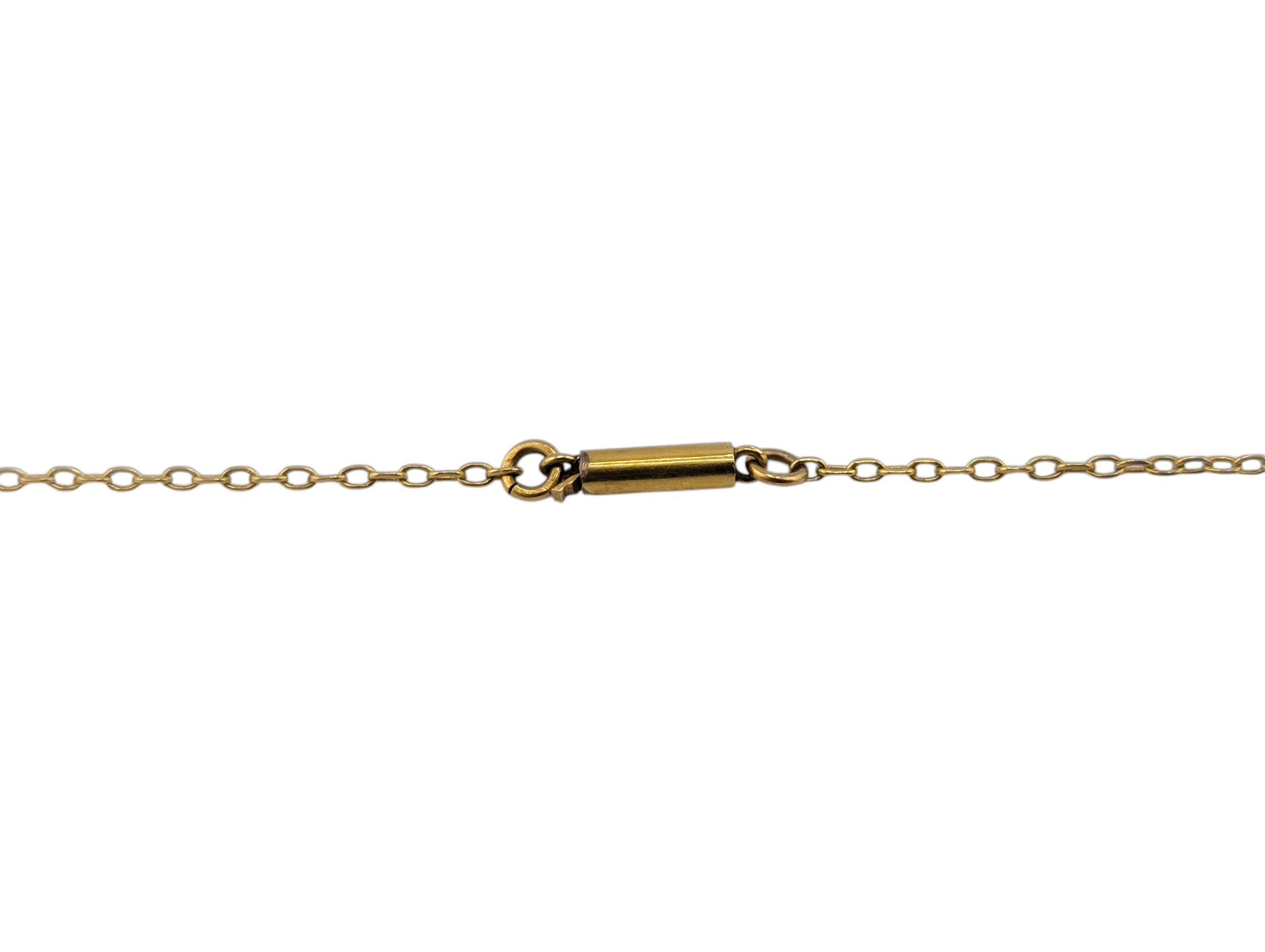 Edwardian 18ct Gold Amethyst, Pearl & Diamond Drop Pendant with Chain - Image 7