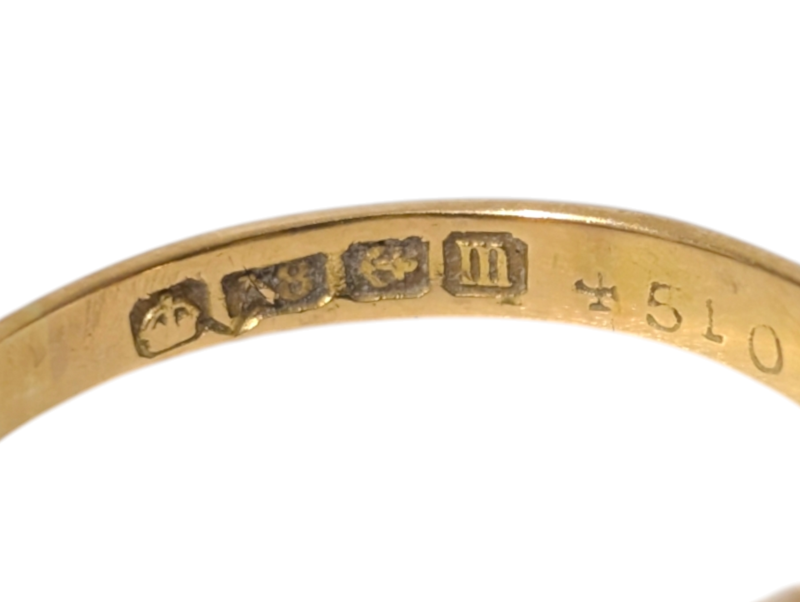 Edwardian 18ct Gold Sapphire & Old-Cut Diamond Ring – Hallmarked 1911 - Image 8