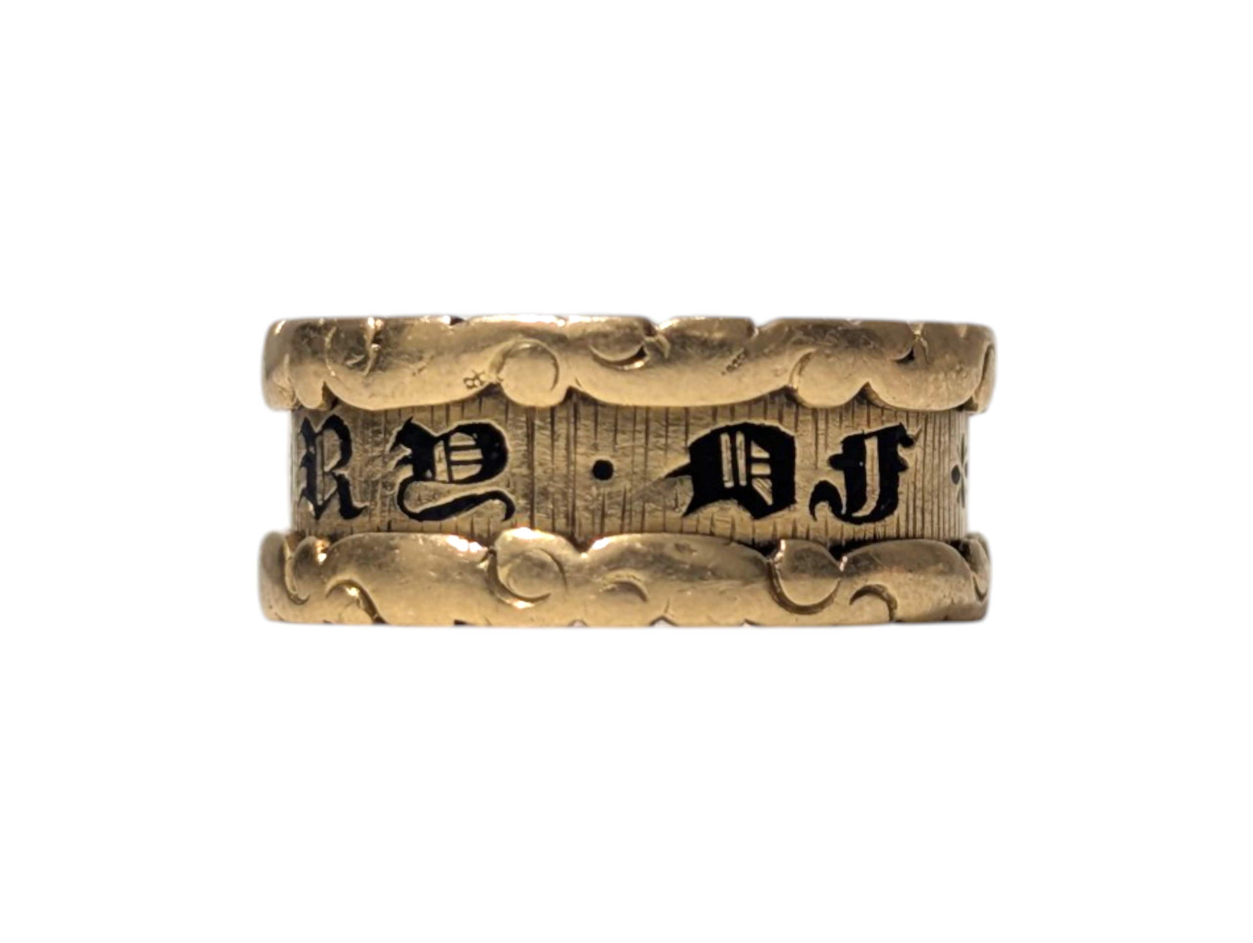 Georgian 18ct Gold Mourning Ring – Inscription Dated 1832 – “In Memory Of” - Image 3