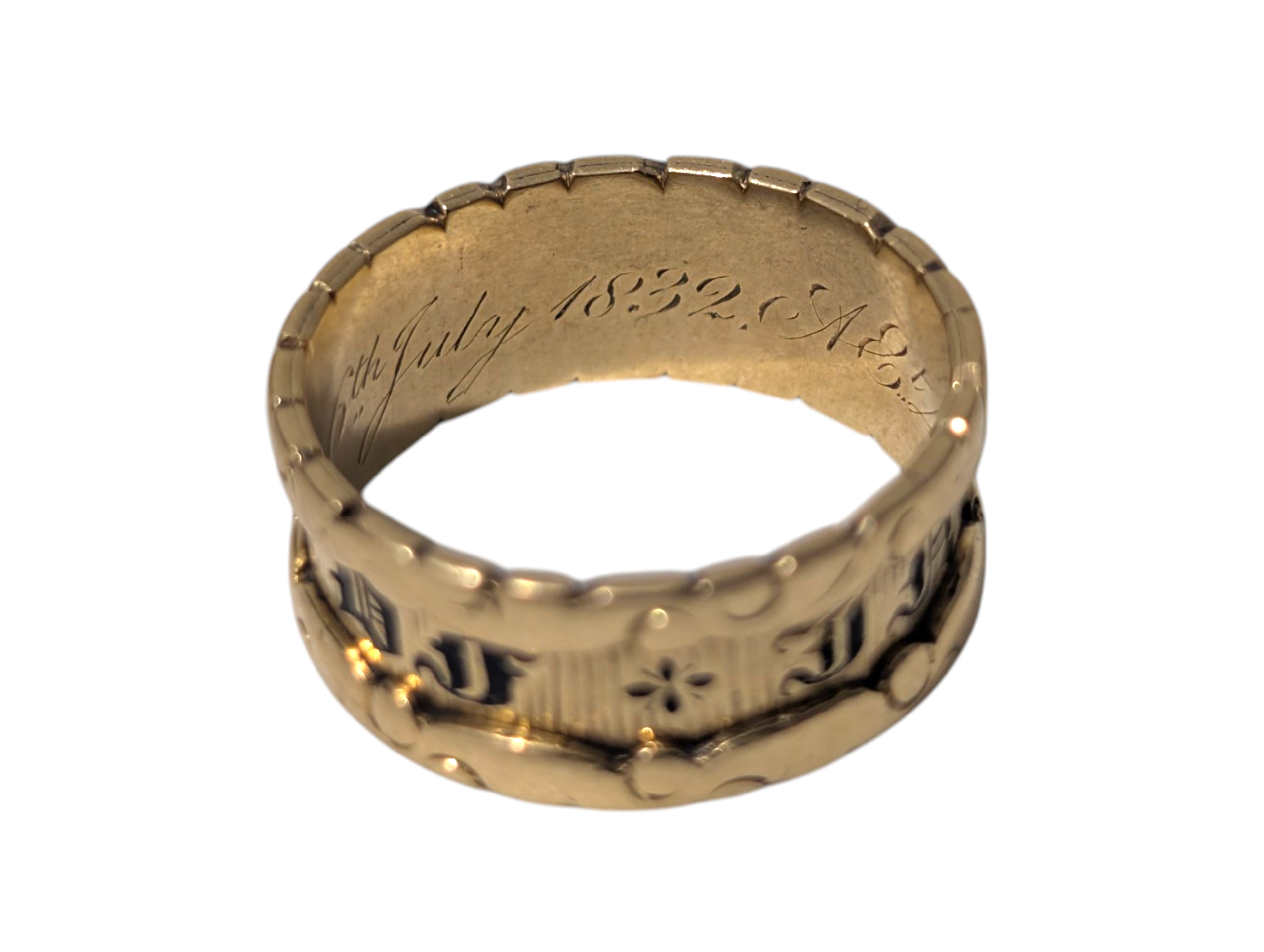 Georgian 18ct Gold Mourning Ring – Inscription Dated 1832 – “In Memory Of” - Image 6