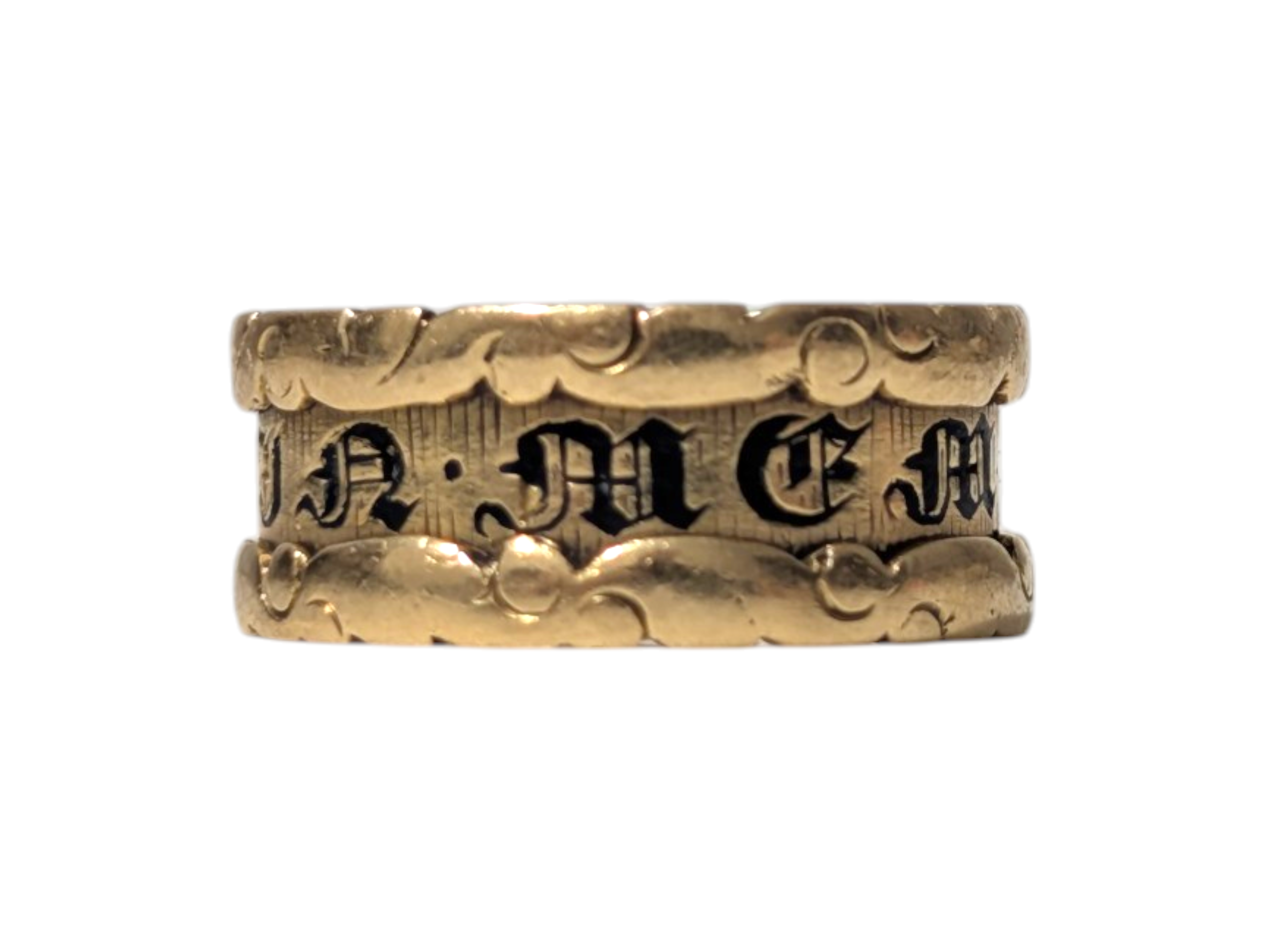 Georgian 18ct Gold Mourning Ring – Inscription Dated 1832 – “In Memory Of”