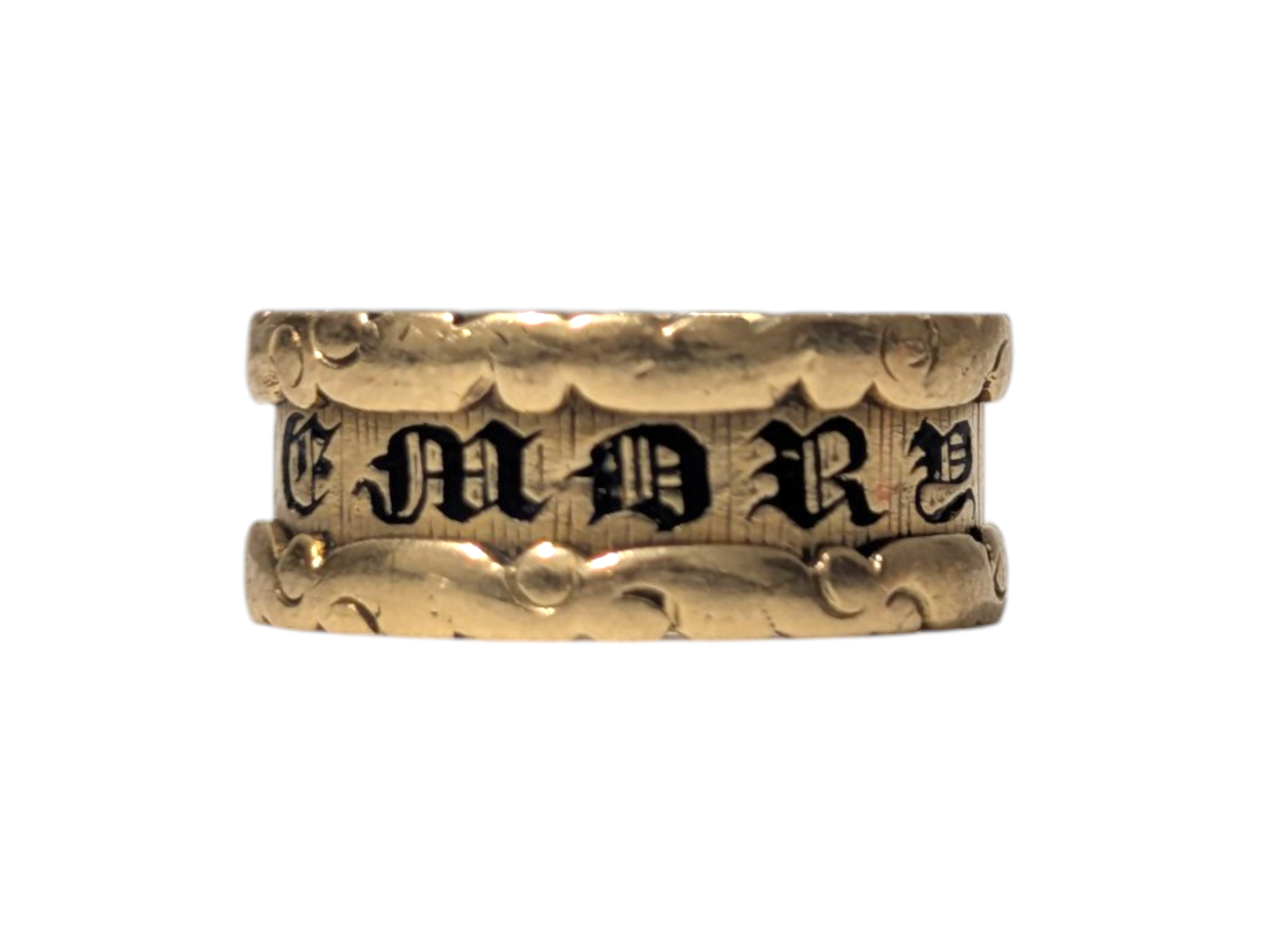 Georgian 18ct Gold Mourning Ring – Inscription Dated 1832 – “In Memory Of” - Image 2