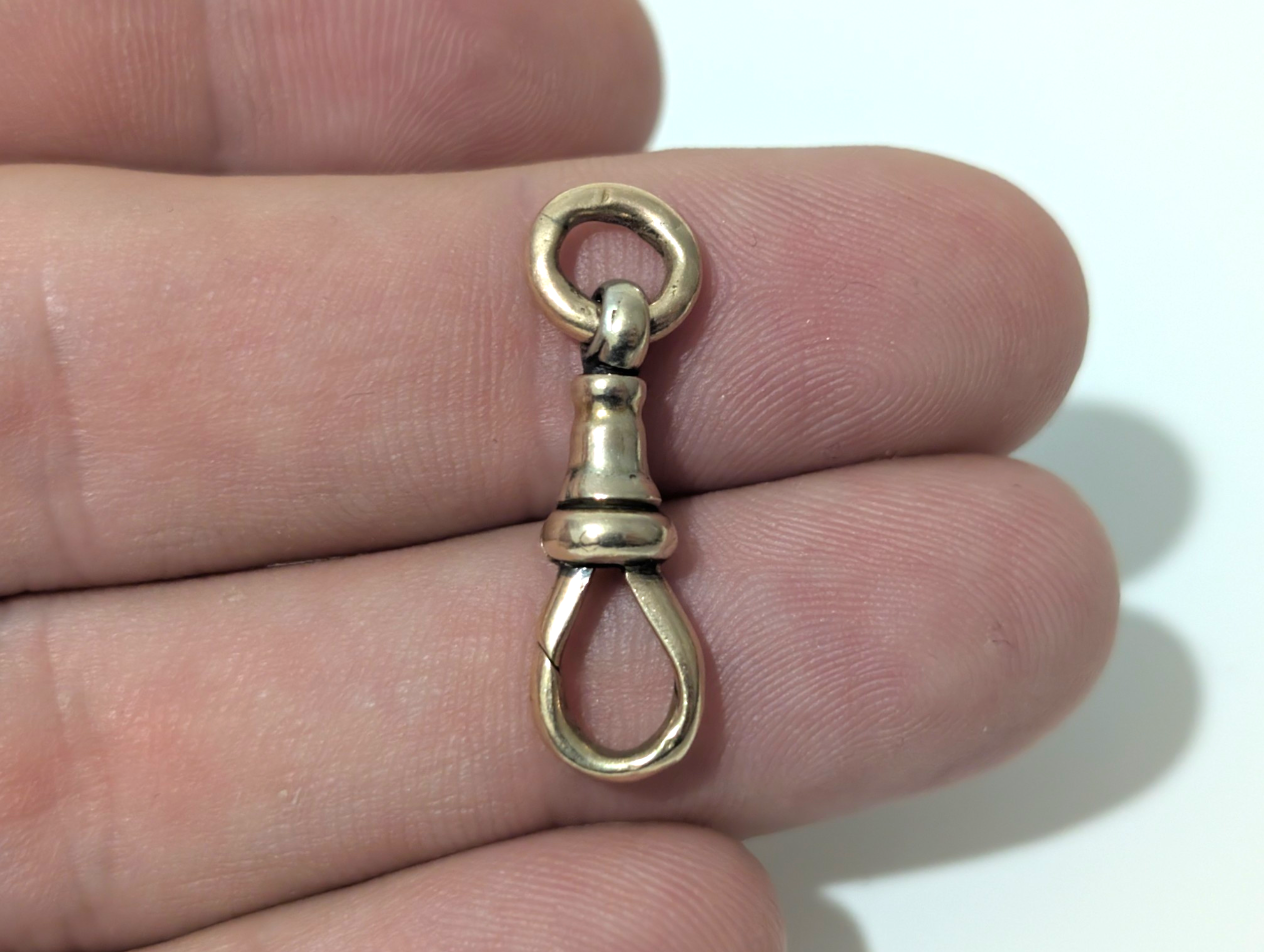Antique Victorian / Edwardian 9ct Gold Swivel Dog Clip – Watch Chain Fitting - Image 3