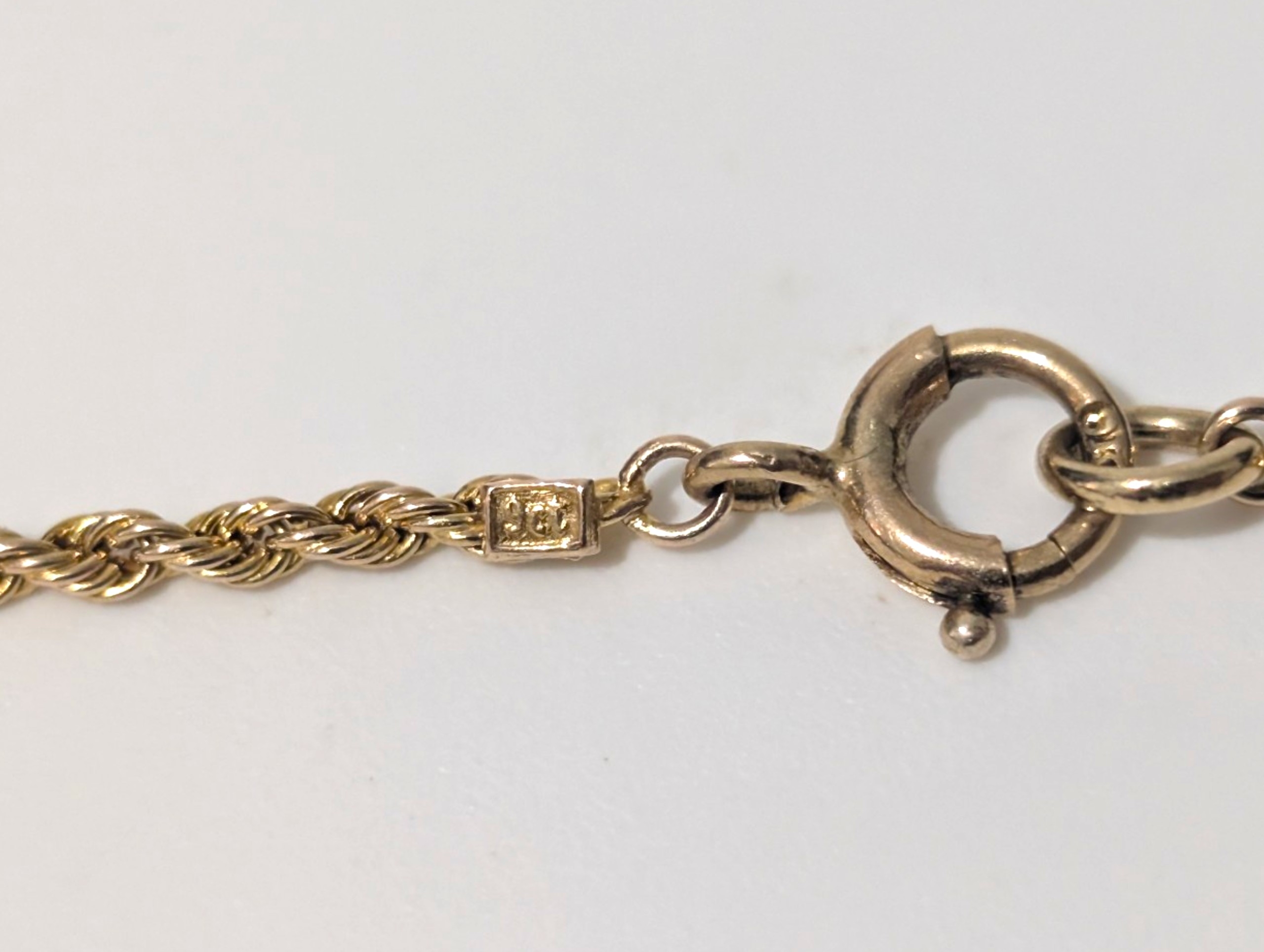 Antique Victorian 15ct Gold Sapphire & Diamond Heart Pendant with 9ct Gold Chain – Chester 1898/99 - Image 5